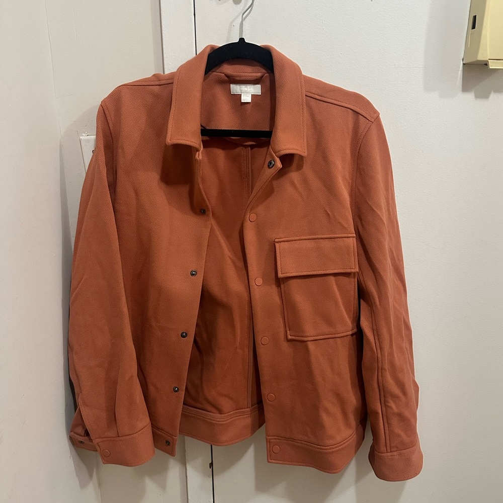 Cos orange trucker shirt jacket